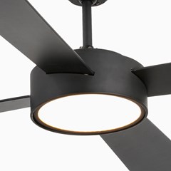 LED Ceiling Fan L - Black & Walnut