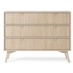 Sideboard 3 Drawers - Chevron Scandi & Beige