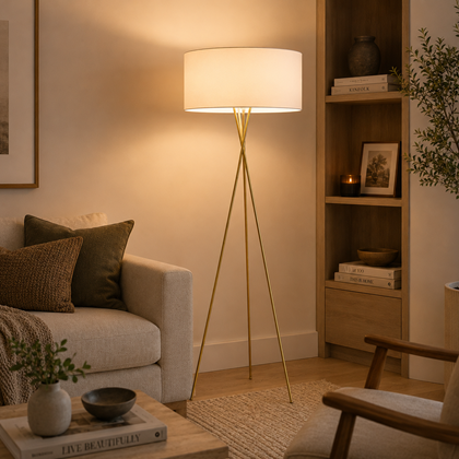Floor Lamp – Iron & Gold