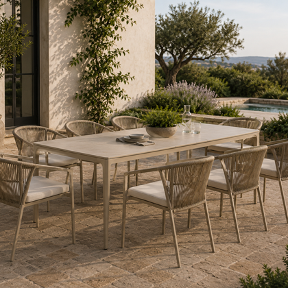 Dining Table Beige 200x90x74cm