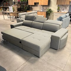 2-Seater Sofa Bed with CHL Left - Silver (BRI 018)