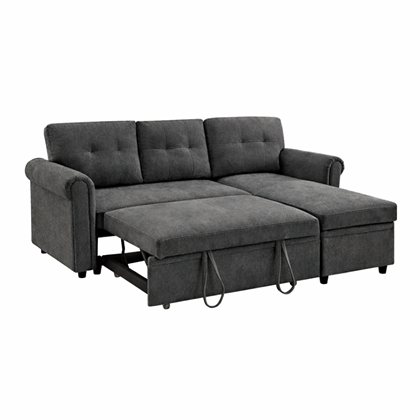 Pullout Sofa Bed 3 Seater – Dark Grey