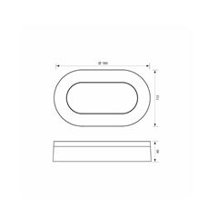 Oval LED Ceiling Light 11W – White