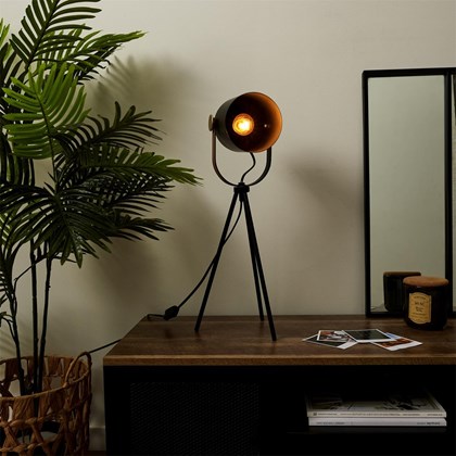 Industrial Table Lamp Black Metal A1-M4