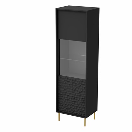 Display Cabinet W-1 Black & Gold