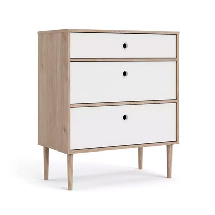 Rome Chest 3 Drawers Jackson Matt White
