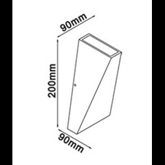 WALL LIGHT IP65 6W 3000K GREY