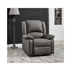 Electric Recliner Chair Grey with Dual Motor