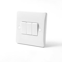 3 Gang 2 Way Switch Eco White