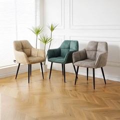 Dining Chair Light Brown Microfiber