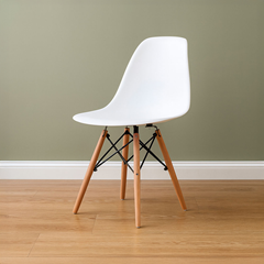 Dining Set - White Aluminium & Glass Table 100x100x74 + 4 White Dining Chairs