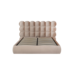 Upholstery Bed with Gas Lift 160x200 - Taupe