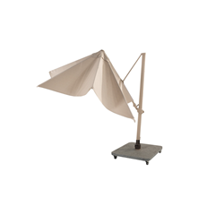 Premium Side Pole Umbrella 300x300cm – Latte frame Sand