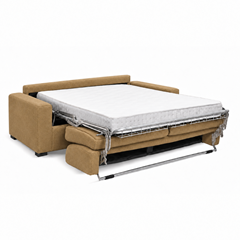 3-Seater Sofa Bed-Camel