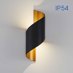 LED Facade Light 2x5W Black Gold IP 4000K APOLLO