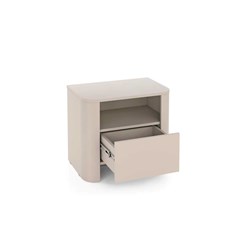 Nightstand 1 Shelf 1 Door – Cashmere