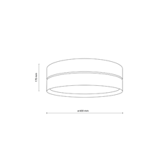Calma Ceiling Lamp 600 – Straw & White