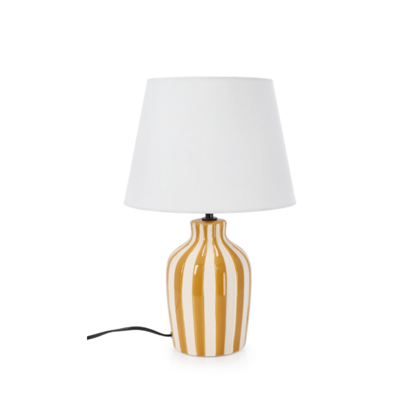 Falyn Lines Table Lamp – Yellow