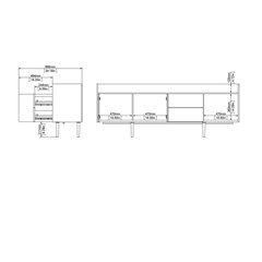Unit Sideboard 3 Door 2 Drawers