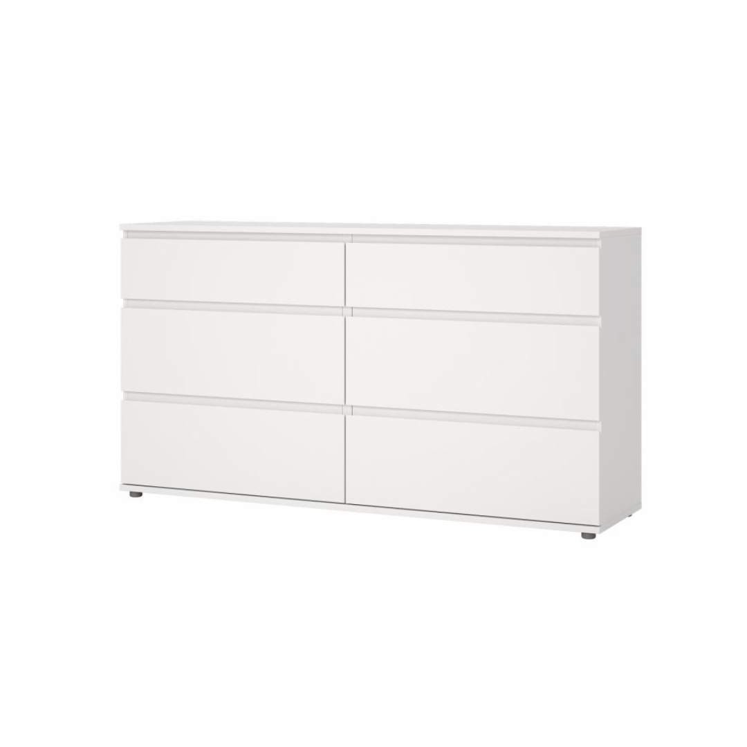 Double Dresser 4+2 Drawers – White