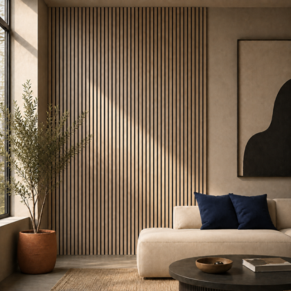 Acoustic Panel - White Oak 60x280 cm