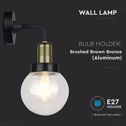 Wall Lamp Matt Blk IP65