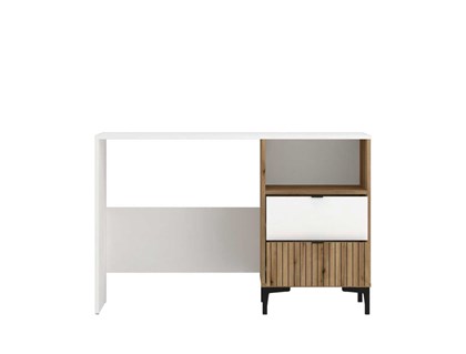 Desk 2 Drawers – White & Oak