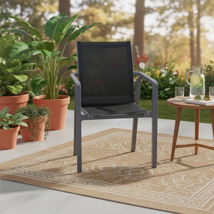 Armchair – Dark Grey & Black