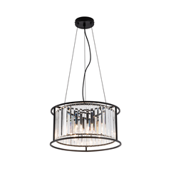 Pendant Light Round Black Glass