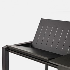 Extendable Table Dark Grey 160-240x100cm