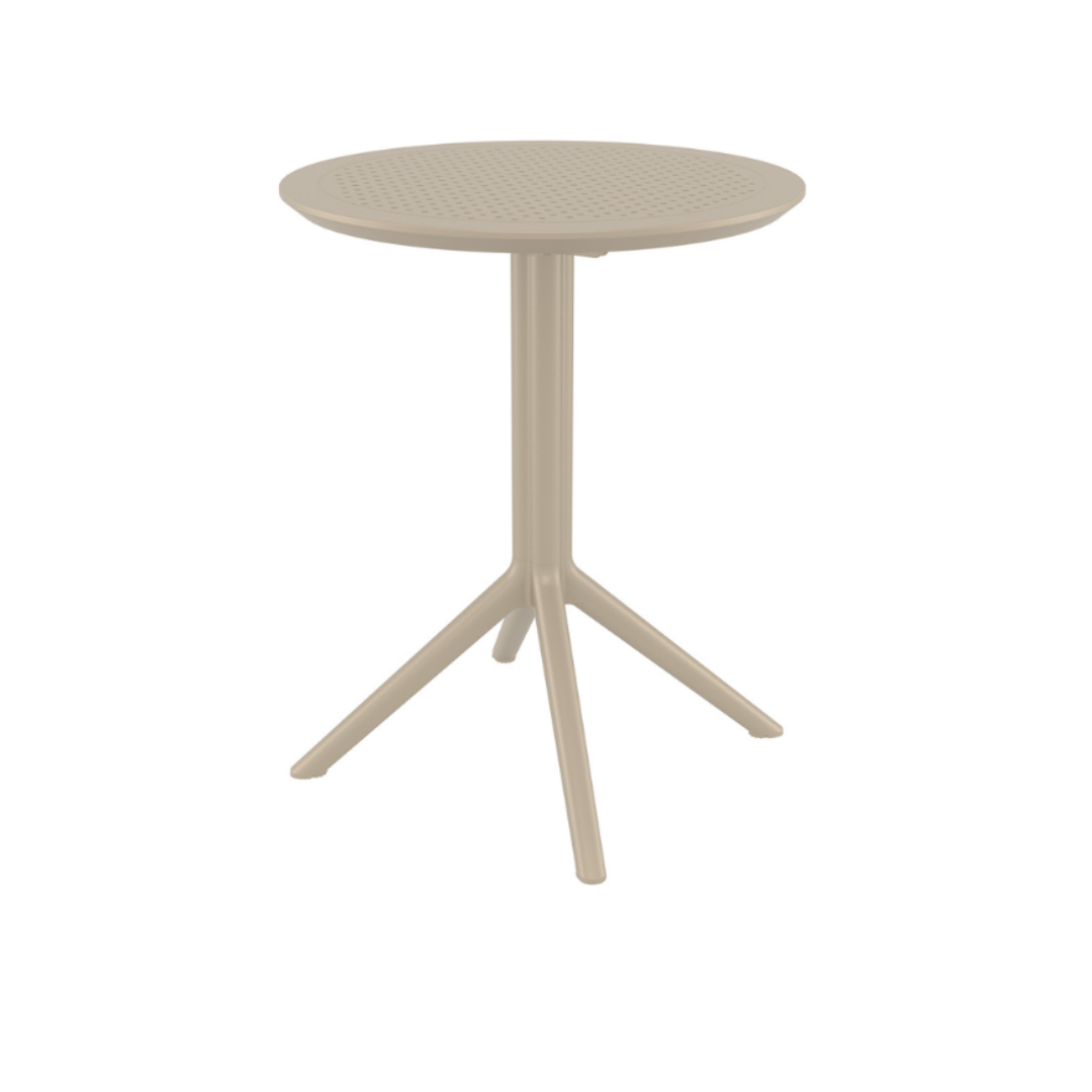 Table Round Folding  Taupe