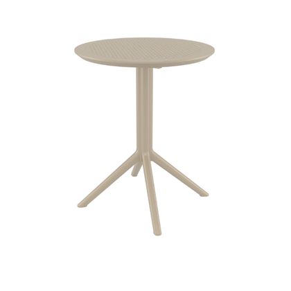 Table Round Folding  Taupe