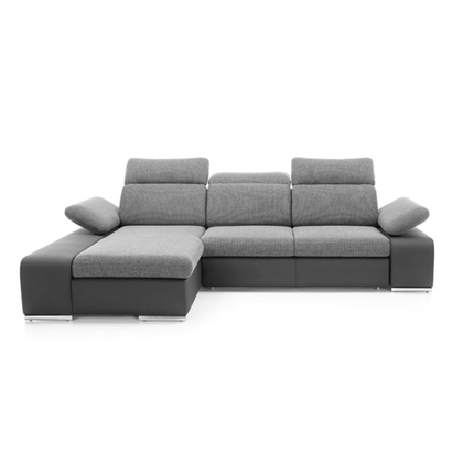 Cor Sofabed with Chaise Left 282cm – Light & Dark Grey
