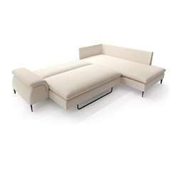 Corner Sofabed with Chaise Right 274cm – Light Beige