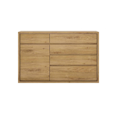 Chest Drawers 1 Door 5 Drawers – Oak & Grey