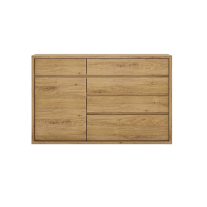 Chest Drawers 1 Door 5 Drawers – Oak & Grey