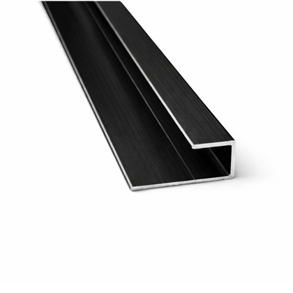 Aluminium Trim Alloy J-Shaped – Black