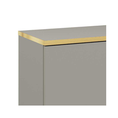 TV Unit – Grey with Gold Legs