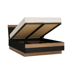 Bed 140 – Stirling Oak & Black Matt