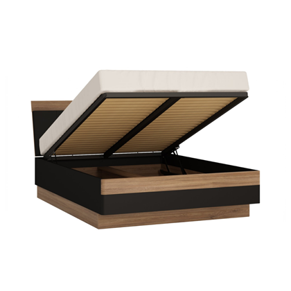 Bed 140 – Stirling Oak & Black Matt