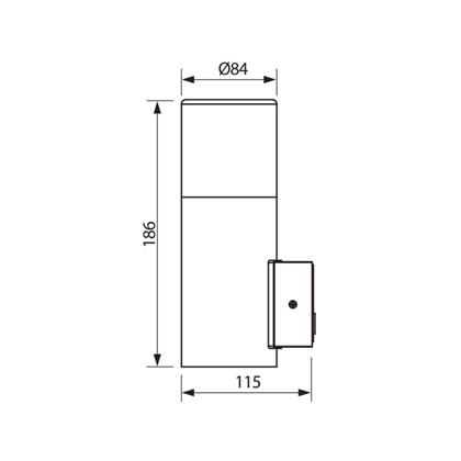 Waterproof Wall Lighting Black IP44