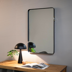 Wall Mirror Black Rectangle Frame