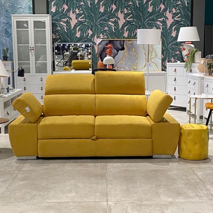 2 Seater Sofa Bed Yellow