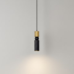 Pendant Lamp – Black & Matt Brass