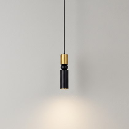 Pendant Lamp – Black & Matt Brass