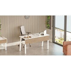 Study Desk With Drawers in White