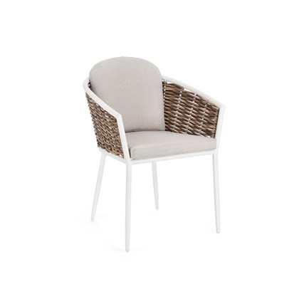 Garden Chair with Aluminum Frame and Legs - Light Grey