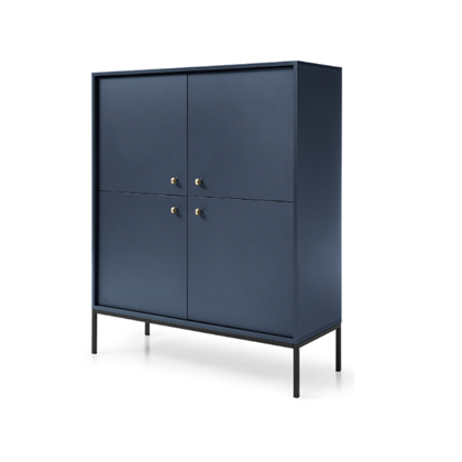 Sideboard 4 Doors – Navy & Black