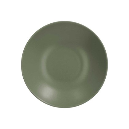 Deep Plate 22cm Green Green Porcelain Stoneware