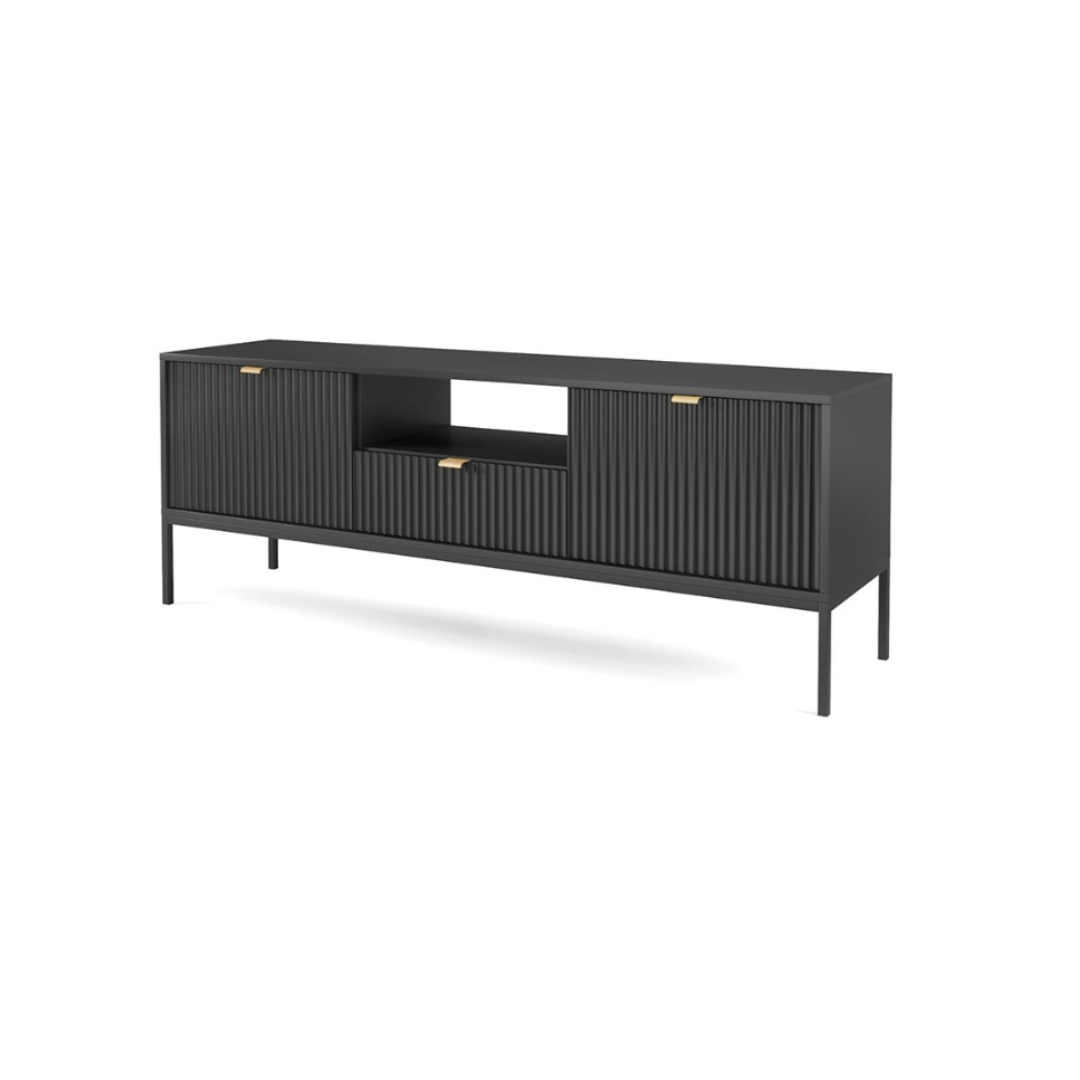 TV Unit 2 Doors 1 Drawer – Black